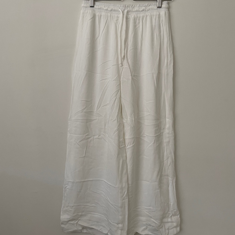 White Wide Leg Pants